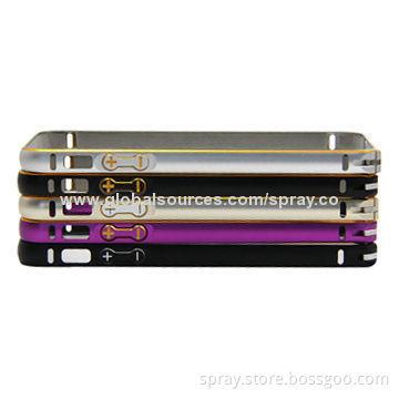Ultra-thin and Dual-color Bumper Aluminum Cases for iPhone 5/5S, OEM Orders Welcomed